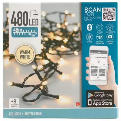 Lyskæde, 48 m, 480 LED