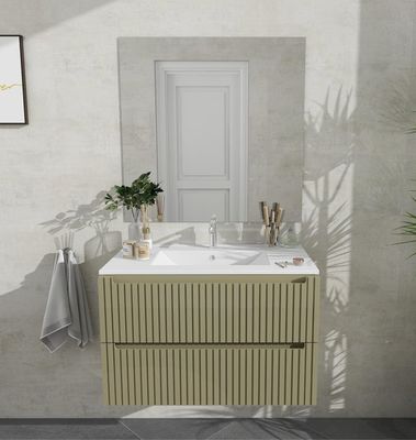 MUEBLE DE BAÑO BLUR 60CM VERDE 2 CAJONES