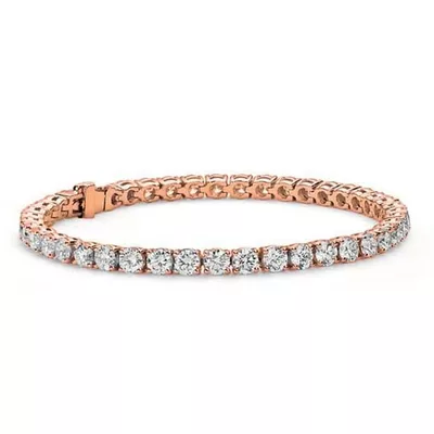 Cate & Chloe Olivia 18k Rose Gold Plated Tennis Bracelet With Simulated Diamond Crystals for Women