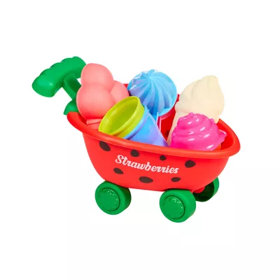 Mini Toy Wheelbarrow Set With Tools & Shapes