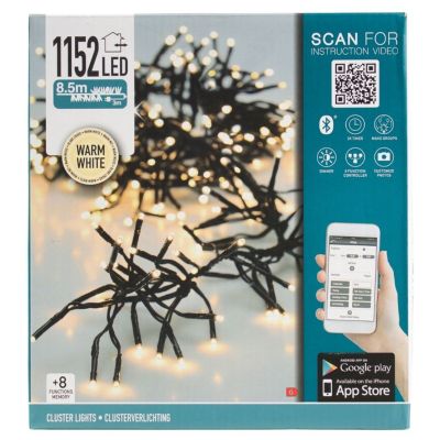 Klyngelyskæde, 8,5 m, 1.152 LED
