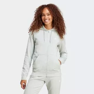 ADIDAS Felpa ADIDAS donna palestra con cappuccio e zip pesante grigia