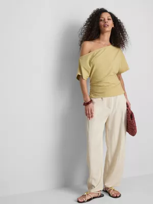 Pantalones bombachos texturizados Paula Echevarría