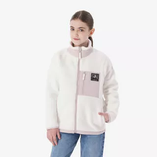 QUECHUA Pile caldo montagna bambina NH900 bianco e viola