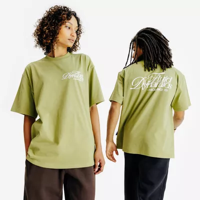DECATHLON T-Shirt Damen/Herren mit Grafik - khaki