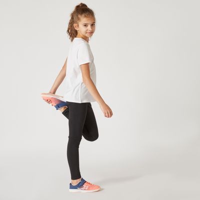 Decathlon | Leggings bambina ginnastica 100 cotone elasticizzato neri |  Domyos