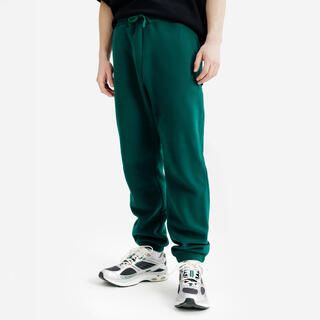 DECATHLON Pantaloni tuta uomo ELEMENTALS flare felpati verdi