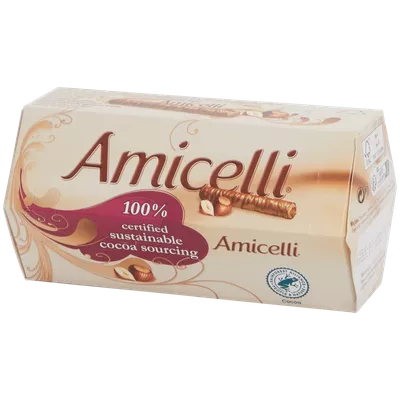 Čokoládovo-oříškové trubičky Amicelli