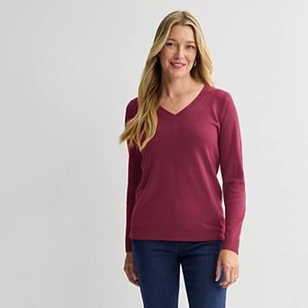 Women's Croft & Barrow® The Extra Soft V-Neck Sweater