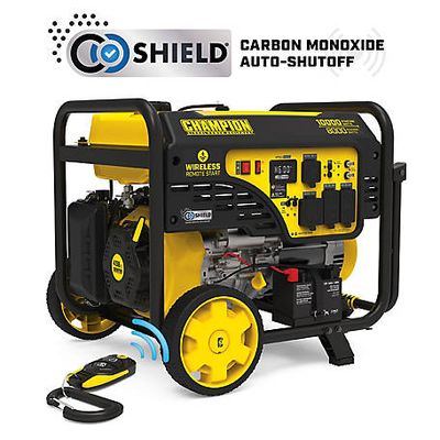 Champion Power Equipment 10,000-Watt Wireless Remote Start Portable Generator with CO Shield