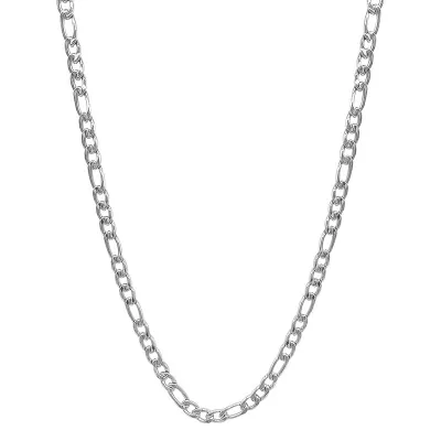 Adornia Stainless Steel Figaro Chain Necklace
