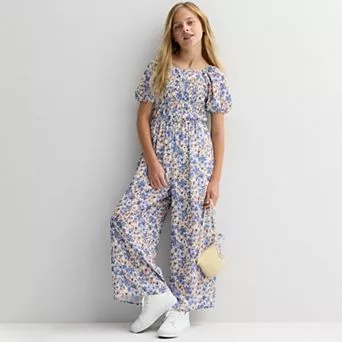 Girls 7-16 Speechless Floral Smocked Jumpsuit