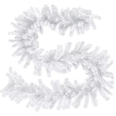 Kunstig granguirlande u/lys, 2,7 m, hvid