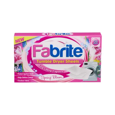 Fabrite Dryer Sheet Spring Fresh 35pk