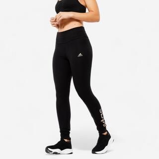 ADIDAS Leggings ADIDAS donna palestra modellanti cotone vita alta neri