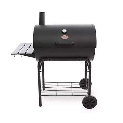 Char-Griller Deluxe Barrel Charcoal Grill, 850 sq. in., Black