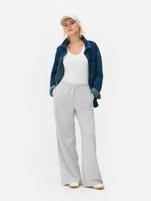 Joggers de pernera ancha con cordón de ajuste
