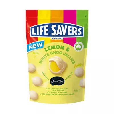 Life Savers Lemon & White Choc Jellies 120g