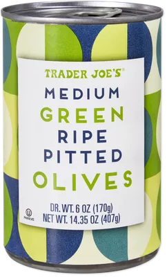 Medium Green Ripe Pitted Olives