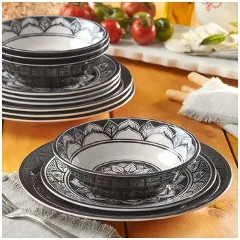 Pandex Melamine Dinnerware 12 Piece Set