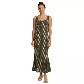 Women's Kittenish Sweetheart Polka Dot Dress