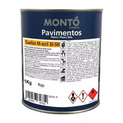 PINTURA SEÑALIZACIÓN Y PARKING 1KG ROJO