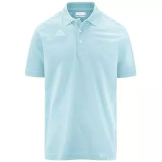 KAPPA polo maniche corte da uomo in cotone blu da fitness