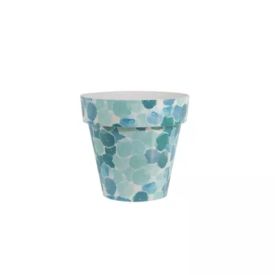 Printed Plastic Pot With Rim D28cm Assorted